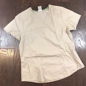 Beige scrub top